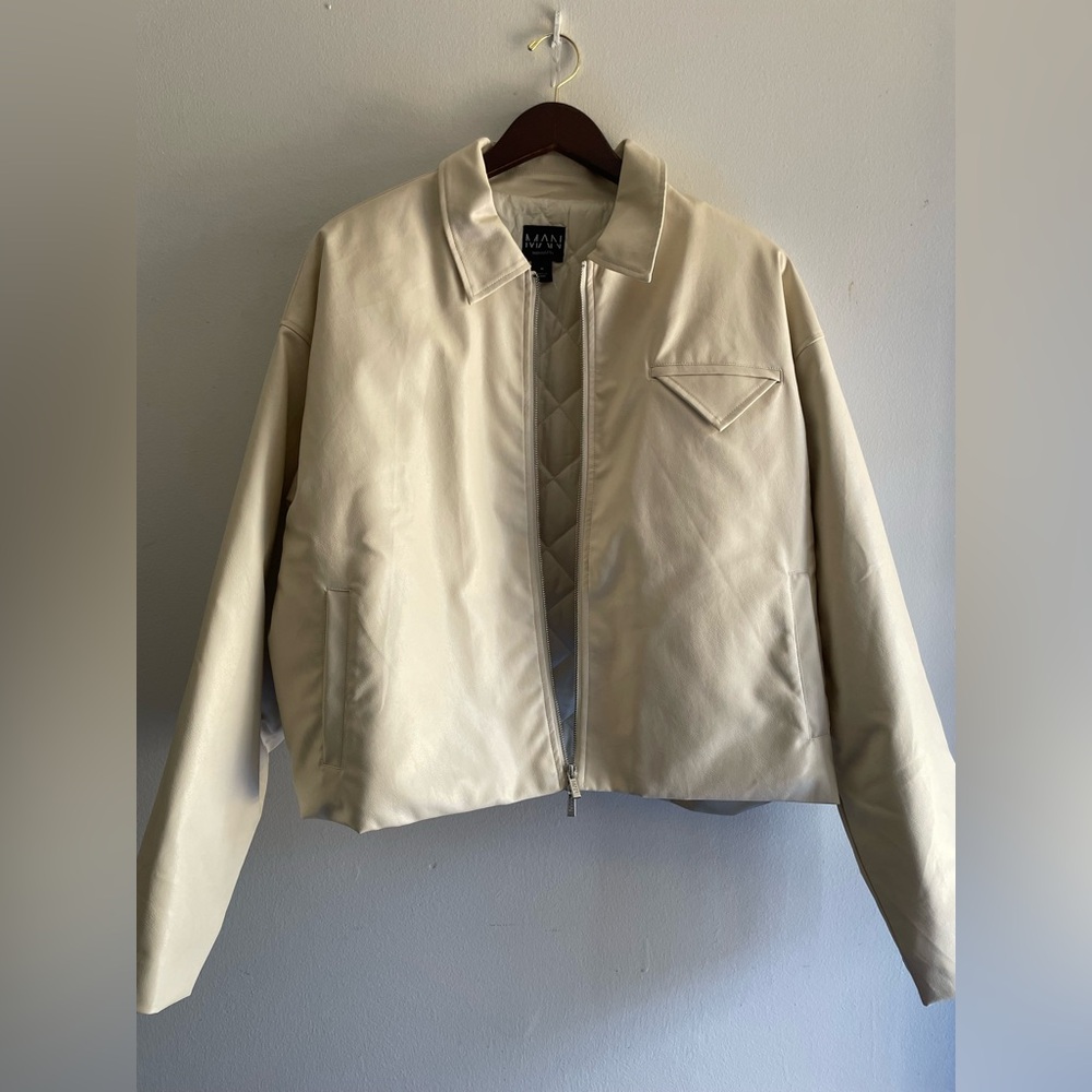 Cream Bomber Jacket